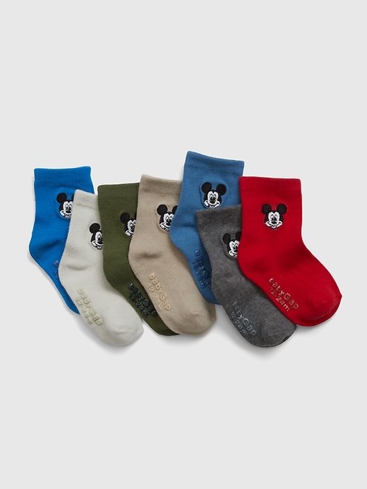 View large product image 1 of 1. babyGap &#124 Disney Mickey Mouse Crew Socks (7-Pack)