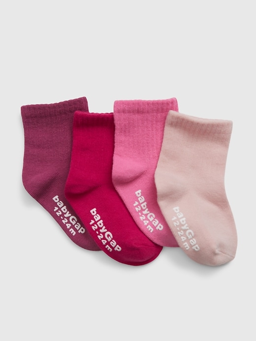 View large product image 1 of 1. Toddler Cotton Crew Socks (4-Pack)