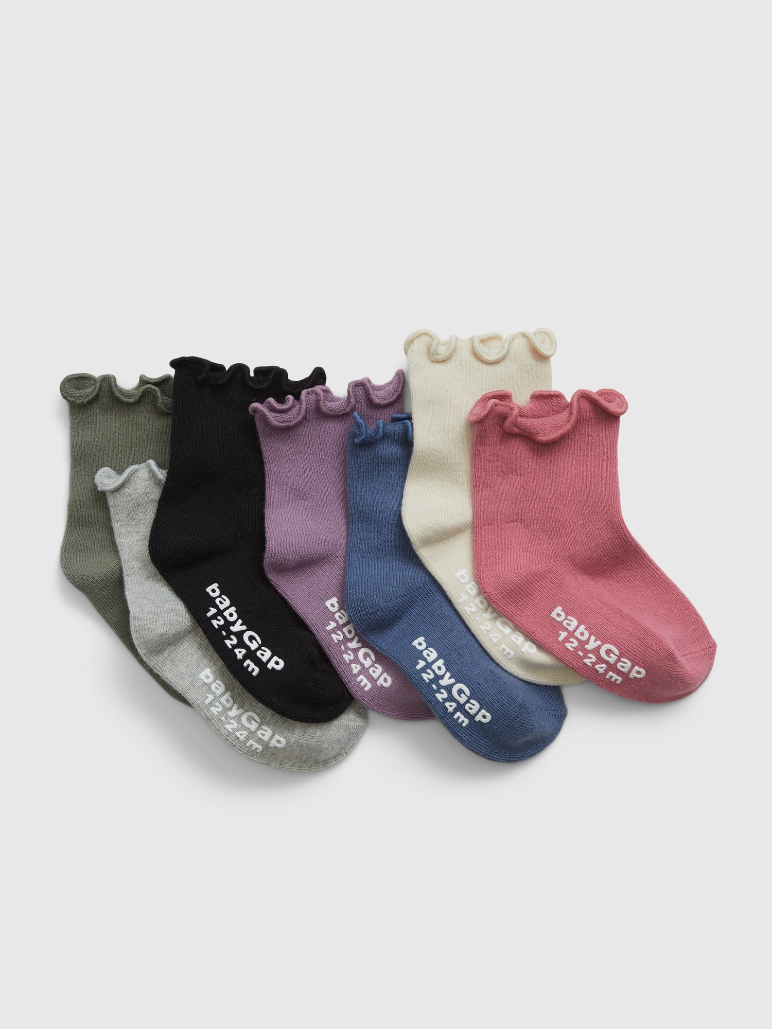 Toddler Ruffle Crew Socks (7Pack) Gap