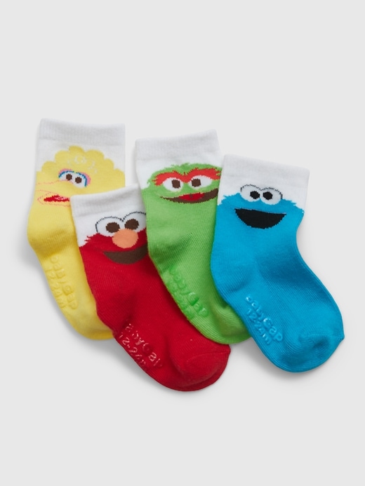View large product image 1 of 1. Toddler Sesame Street Crew Socks (4-Pack)