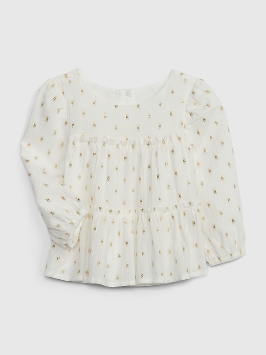 1 of 8 showing, with the color new off white of product Baby Metallic Dot Top