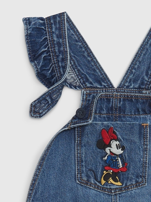 Image number 3 showing, Gap × Disney Baby & Toddler Minnie Mouse Denim Overalls
