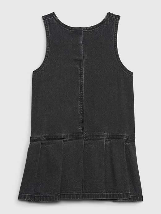 View large product image 2 of 3. Toddler Denim Pleated Jumper
