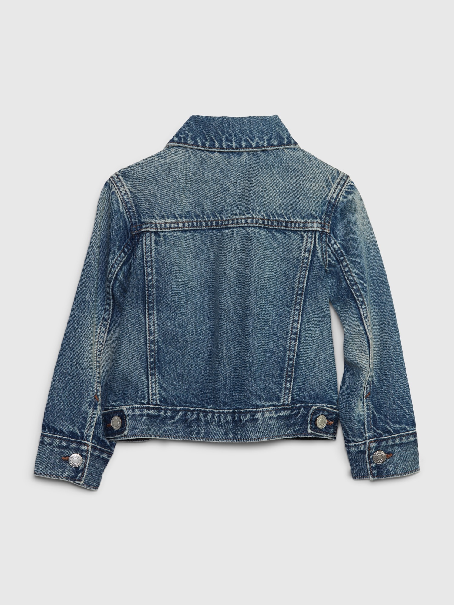 Куртка Gap Dino Varsity Denim Hoodie Jacket для малышей, цвет: Средняя варка синий — фото 2