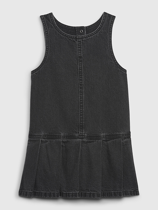 View large product image 1 of 3. Toddler Denim Pleated Jumper