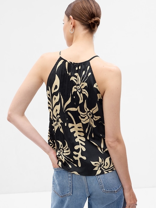 2 of 8 showing, with the color black print of product V-Neck Tank Top