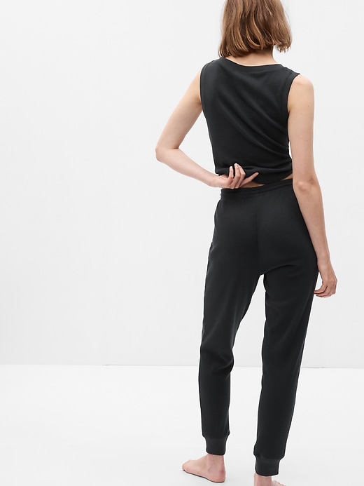 2 of 8 showing, with the color black night of product Waffle PJ Joggers