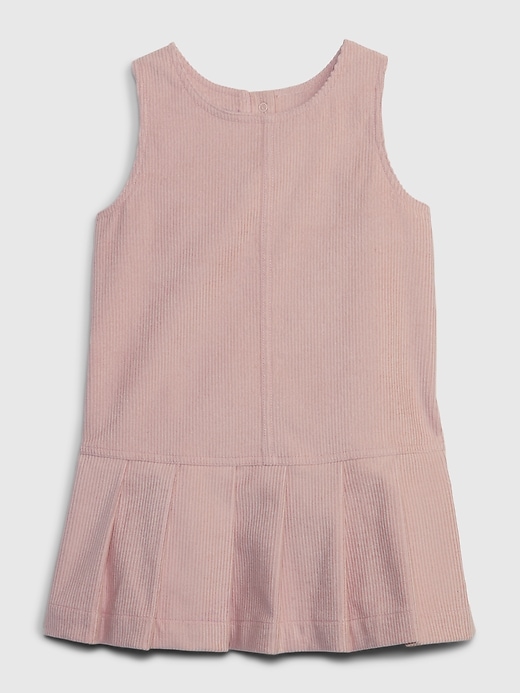 1 of 8 showing, with the color PINK STANDARD of product Toddler Pleated Corduroy Jumper