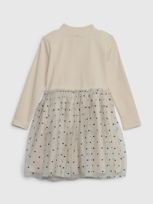 2 of 8 showing, with the color oyster of product Toddler Tulle Dress