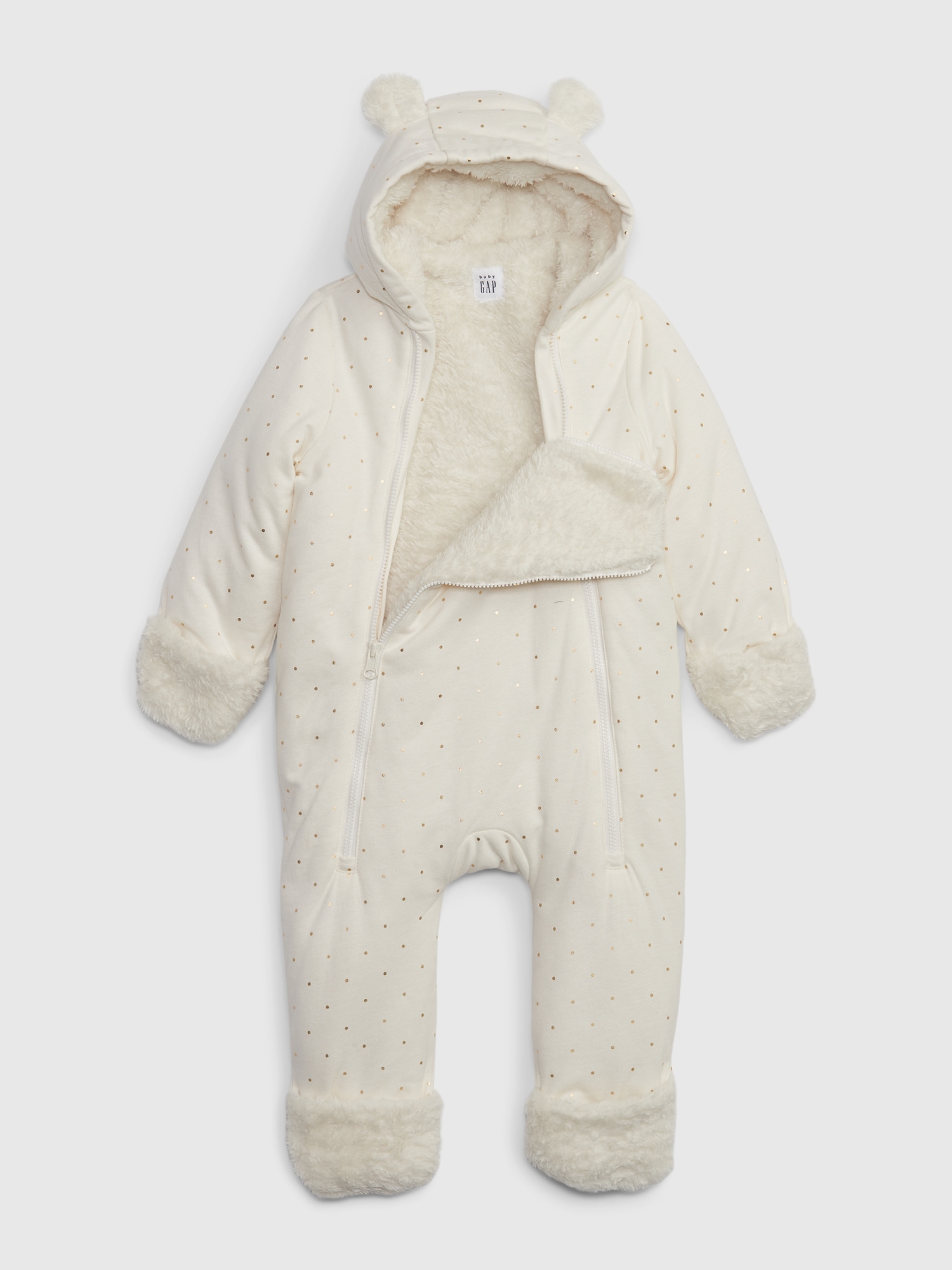 Baby Sherpa Hoodie One-Piece | Gap