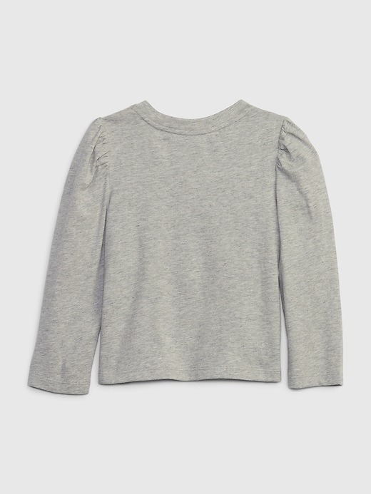 2 of 8 showing, with the color light heather grey of product Baby & Toddler Organic Cotton Mix & Match Graphic T-Shirt