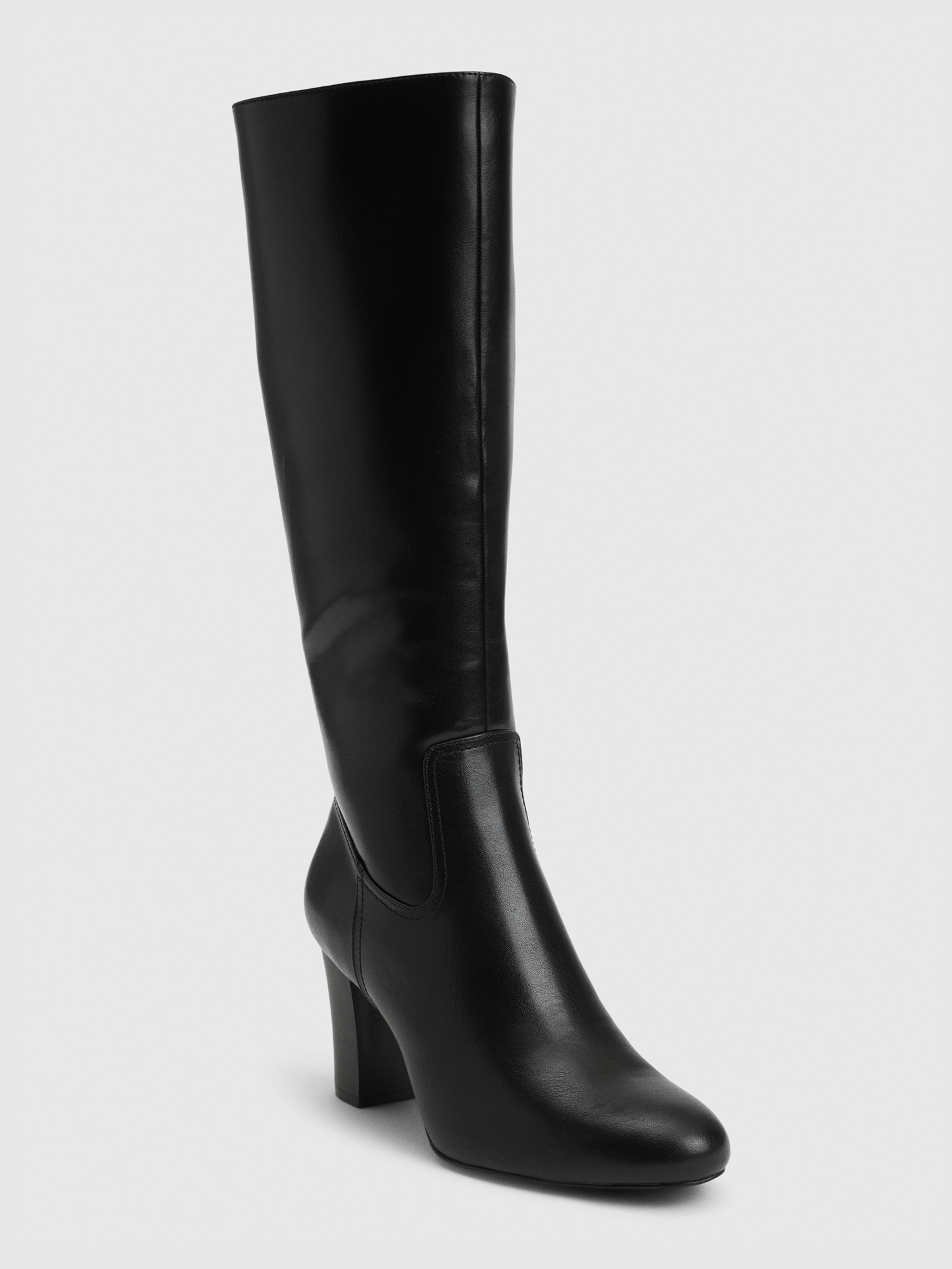 Tall Stacked Heel Boots