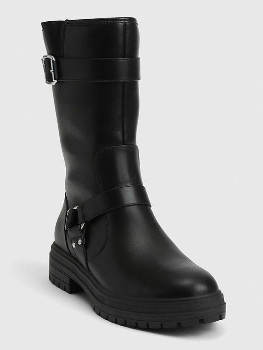 1 of 8 showing, with the color true black of product Moto Boots
