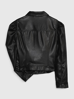 Gap kids leather jacket store