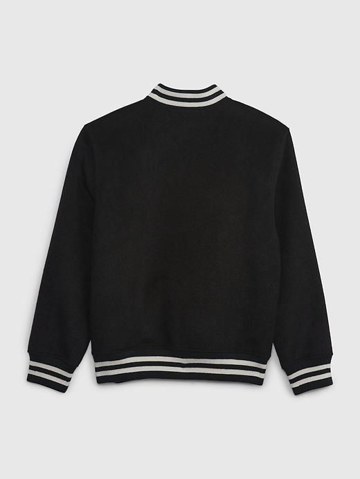 2 of 8 showing, with the color moonless night of product Kids Varsity Jacket
