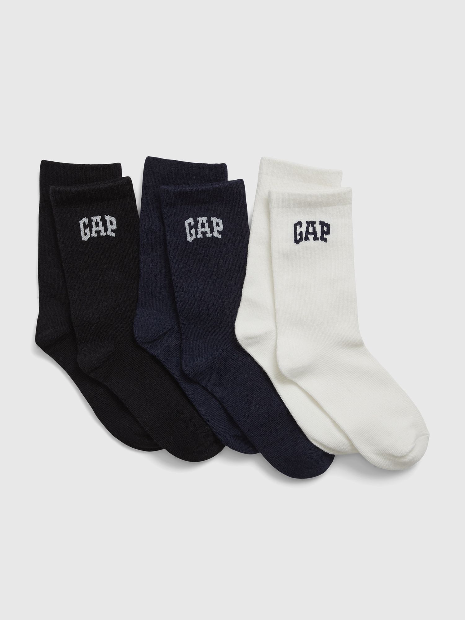 Kids Gap Arch Logo Crew Socks (3-Pack)