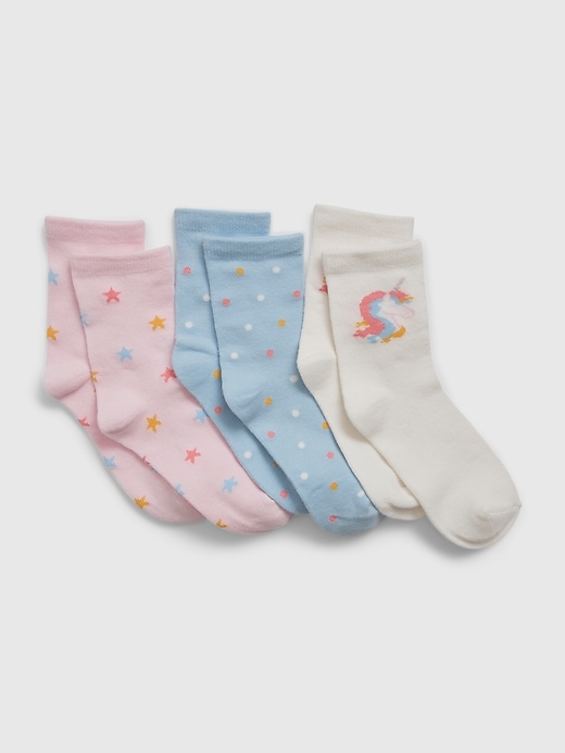 Kids Unicorn Crew Socks (3-Pack) | Gap