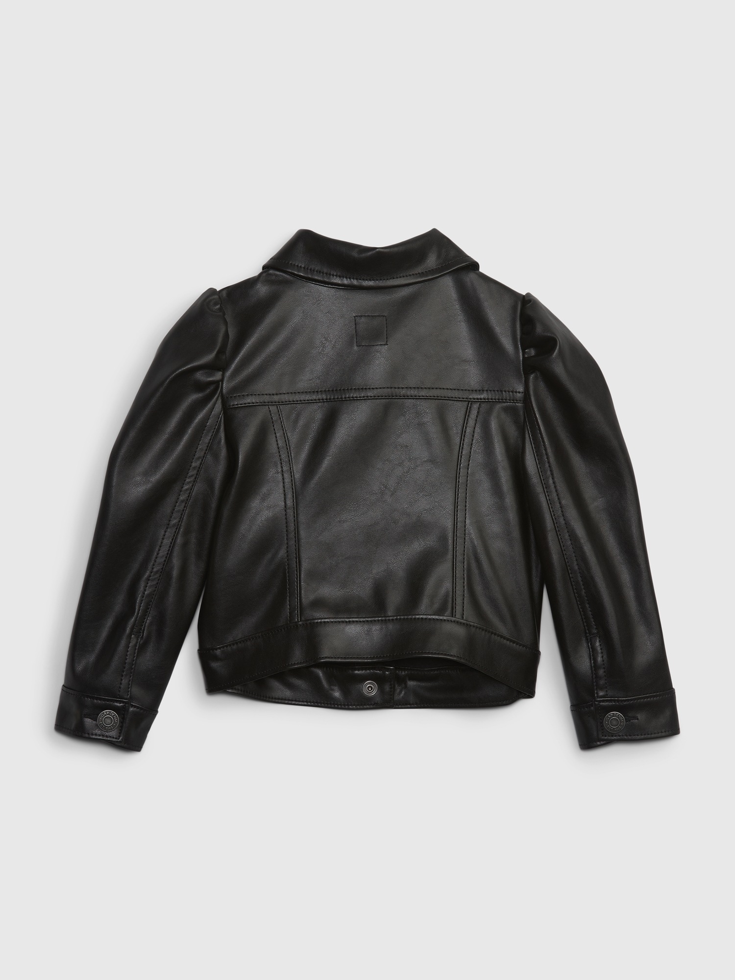 Toddler Puff Sleeve Vegan Leather Jacket Gap