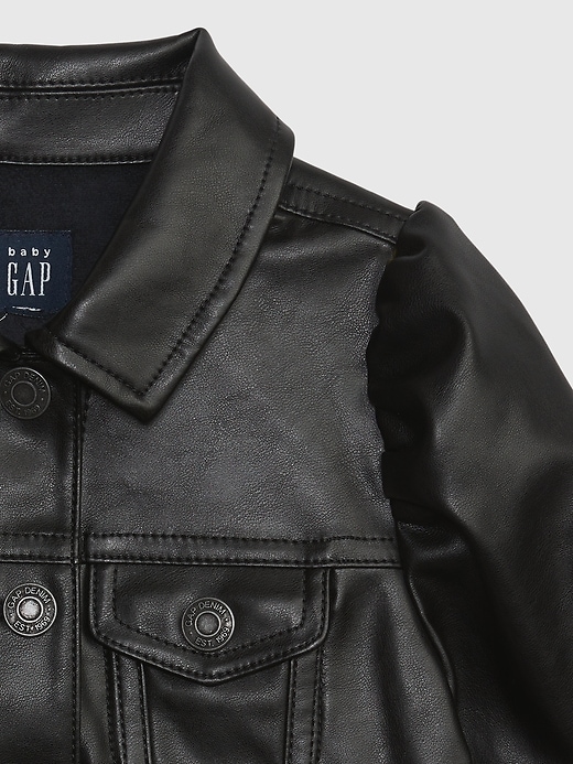 Toddler Puff Sleeve Vegan Leather Jacket | Gap
