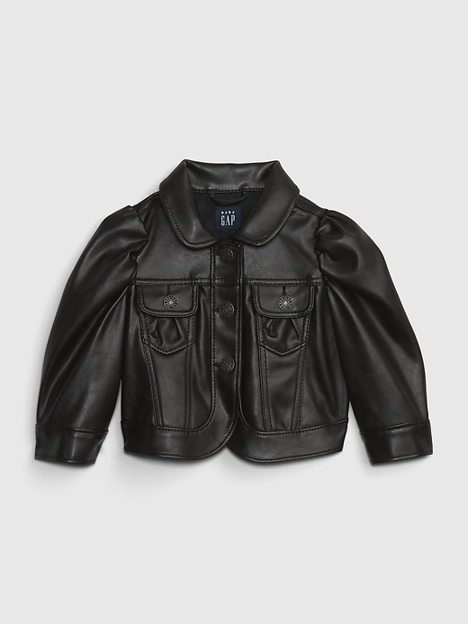 Baby Puff Sleeve Vegan Leather Jacket | Gap