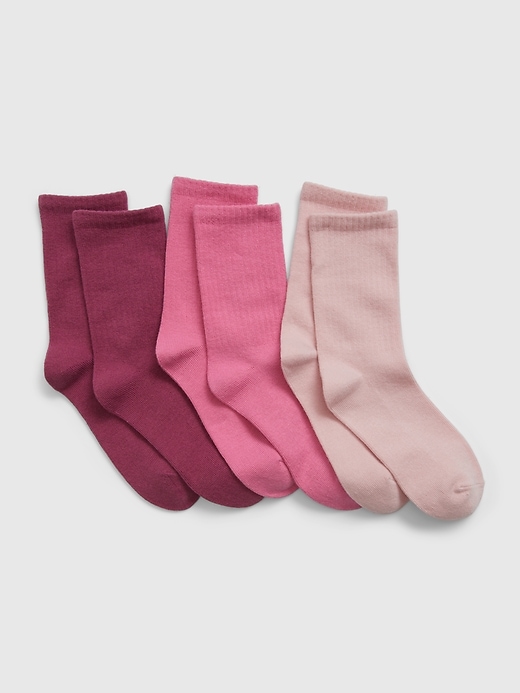 View large product image 1 of 1. Kids Cotton Crew Socks (3-Pack)
