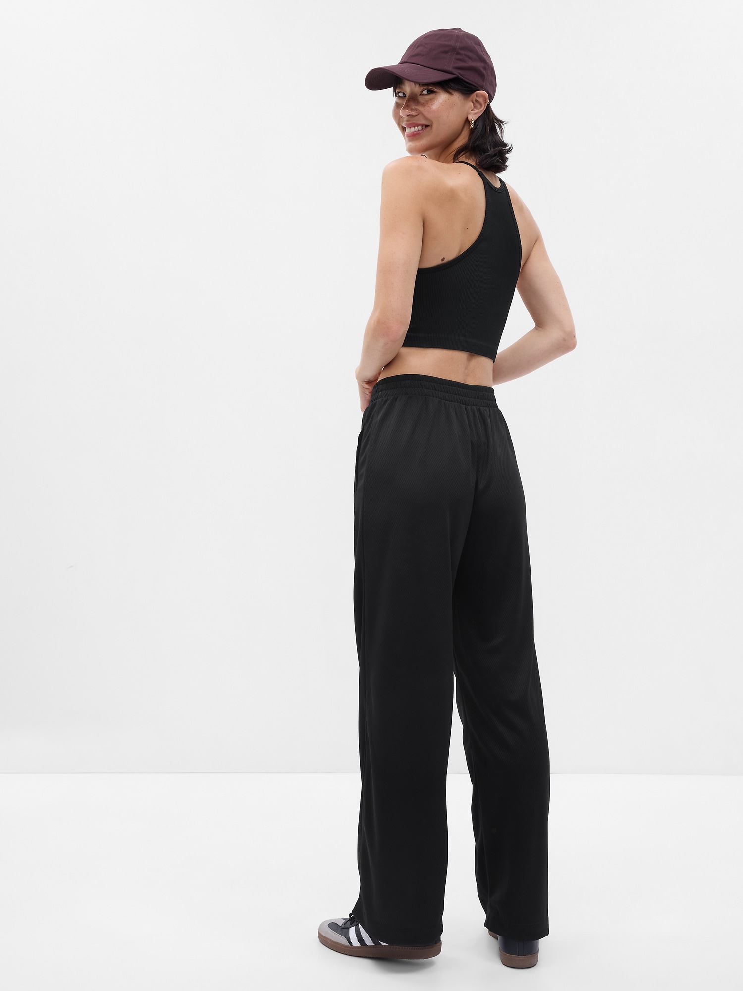 GapFit High Rise Seamed Mesh Pants | Gap