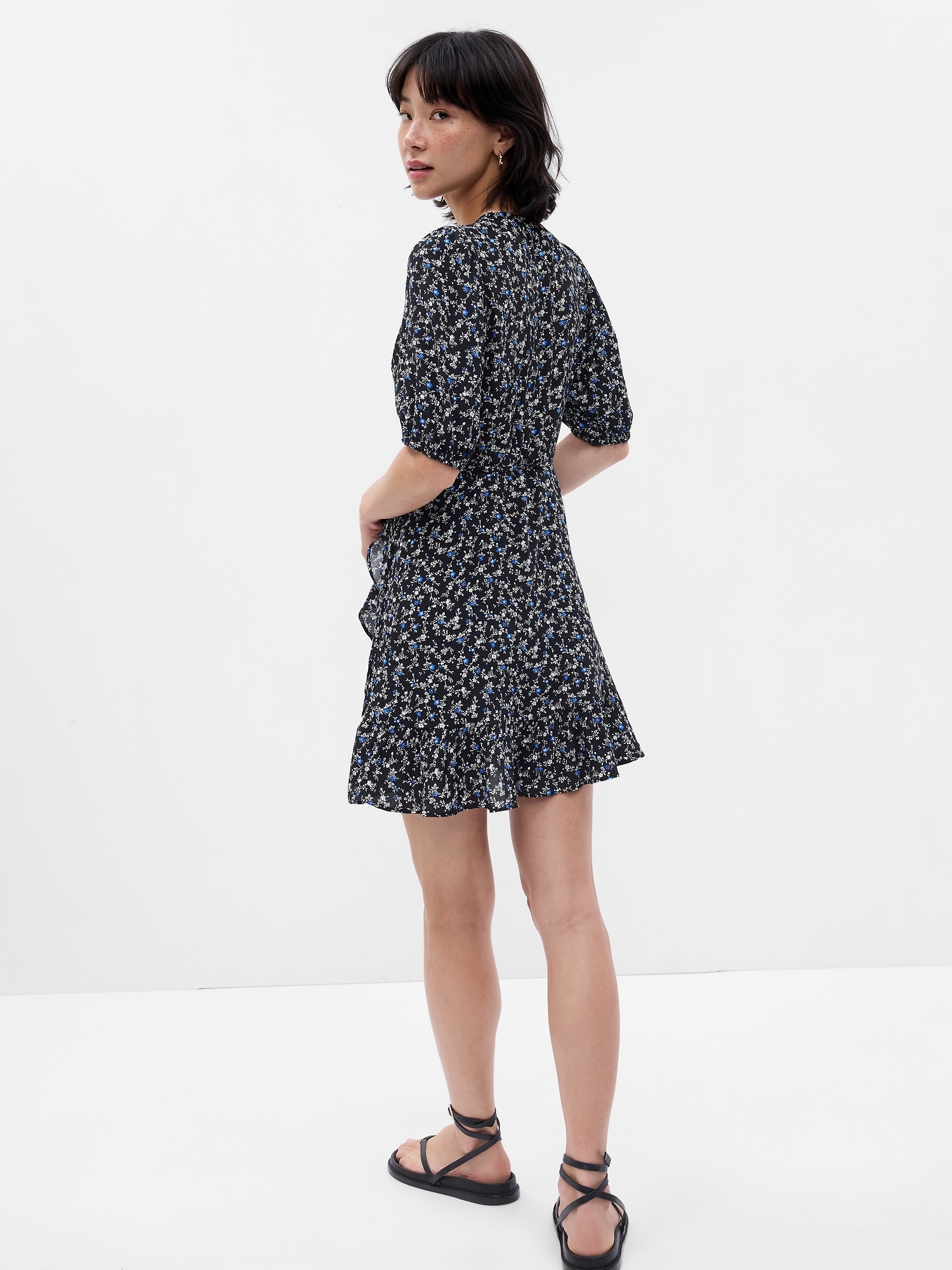 Floral Mini Wrap Dress Gap