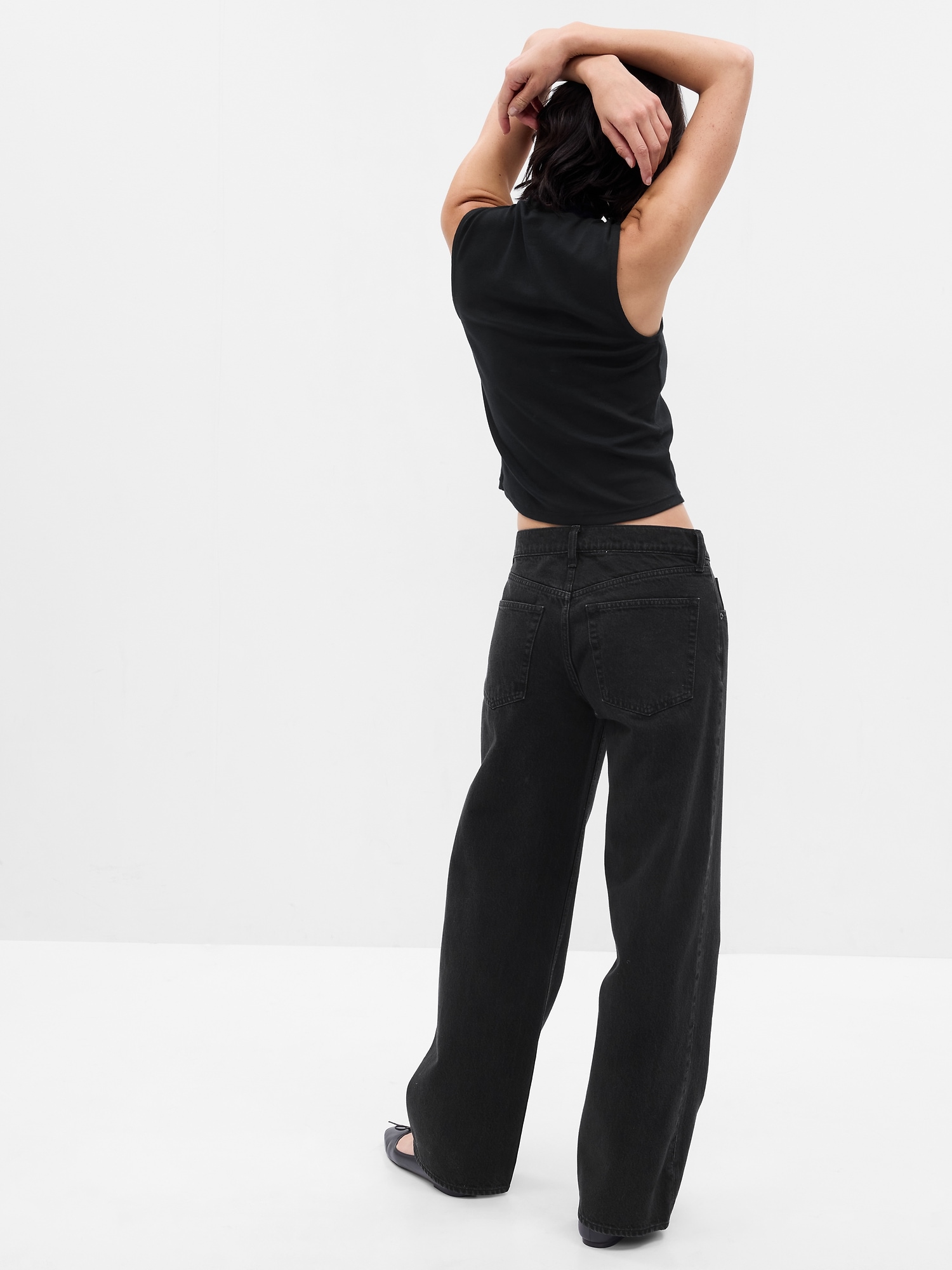 Low Rise Stride Wide-Leg Jeans