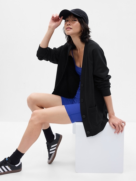 1 of 8 showing, with the color BLACK of product Vintage Soft Sweatshirt Cardigan
