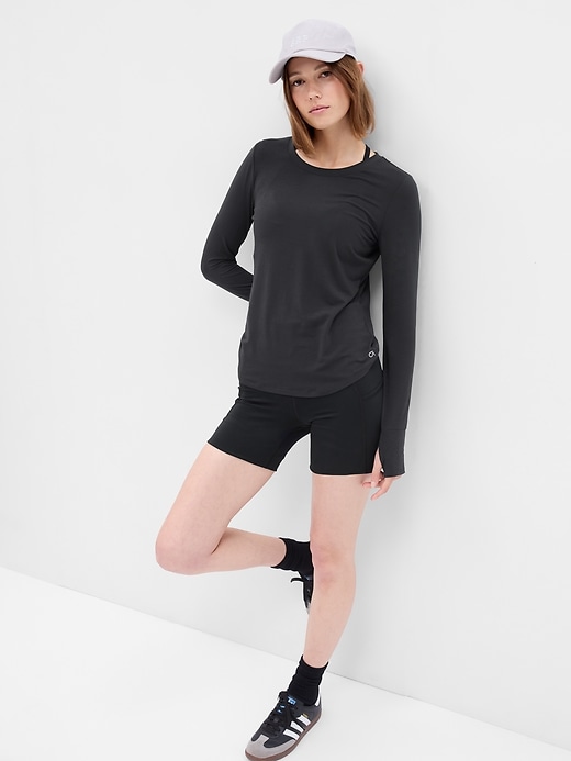1 of 8 showing, with the color BLACK of product GapFit Breathe T-Shirt