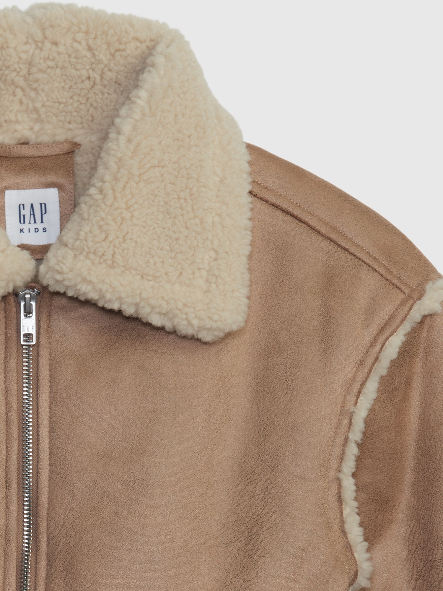 Gap shearling suede coat top