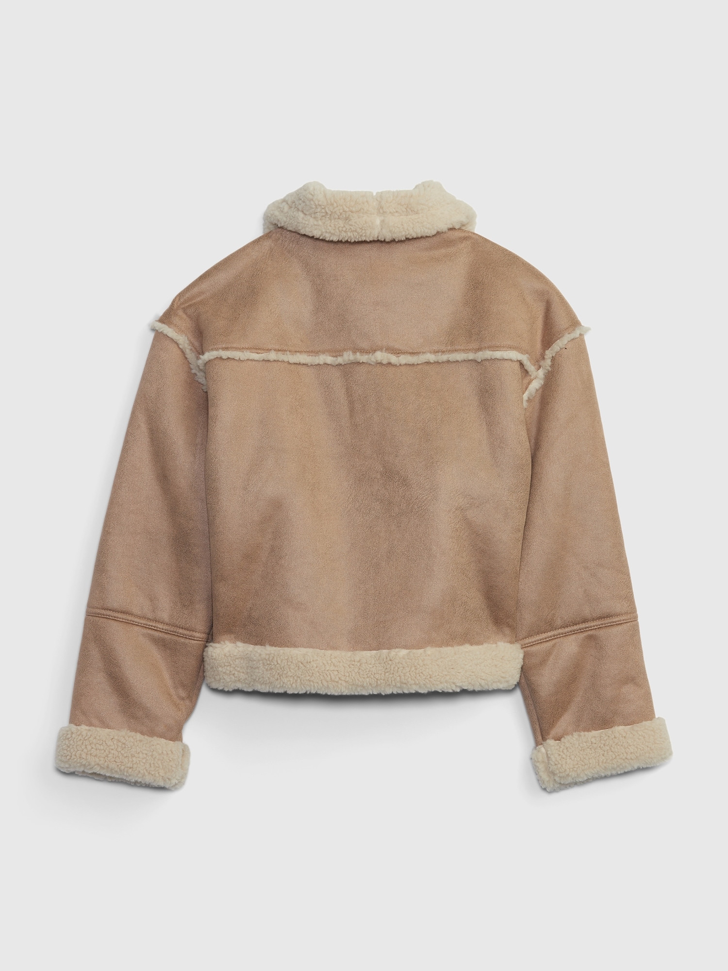 Gap shearling cheap suede coat