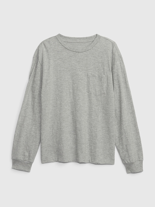1 of 8 showing, with the color grey heather of product Boys Pocket T-Shirt