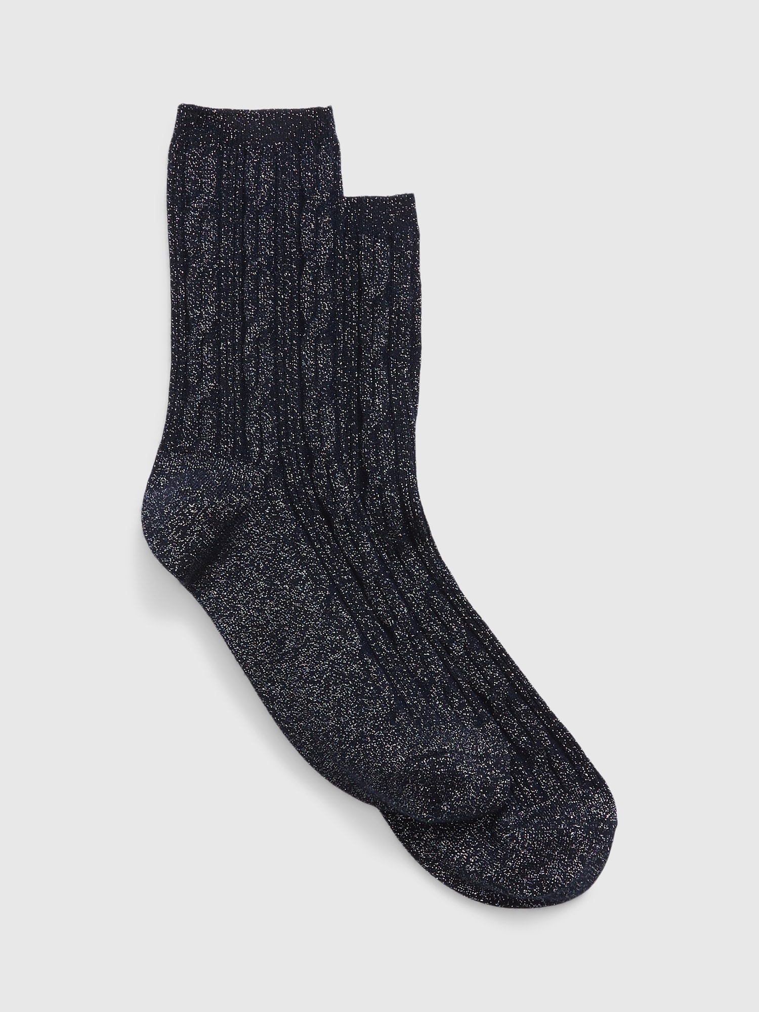 Glitter Cable-Knit Crew Socks | Gap