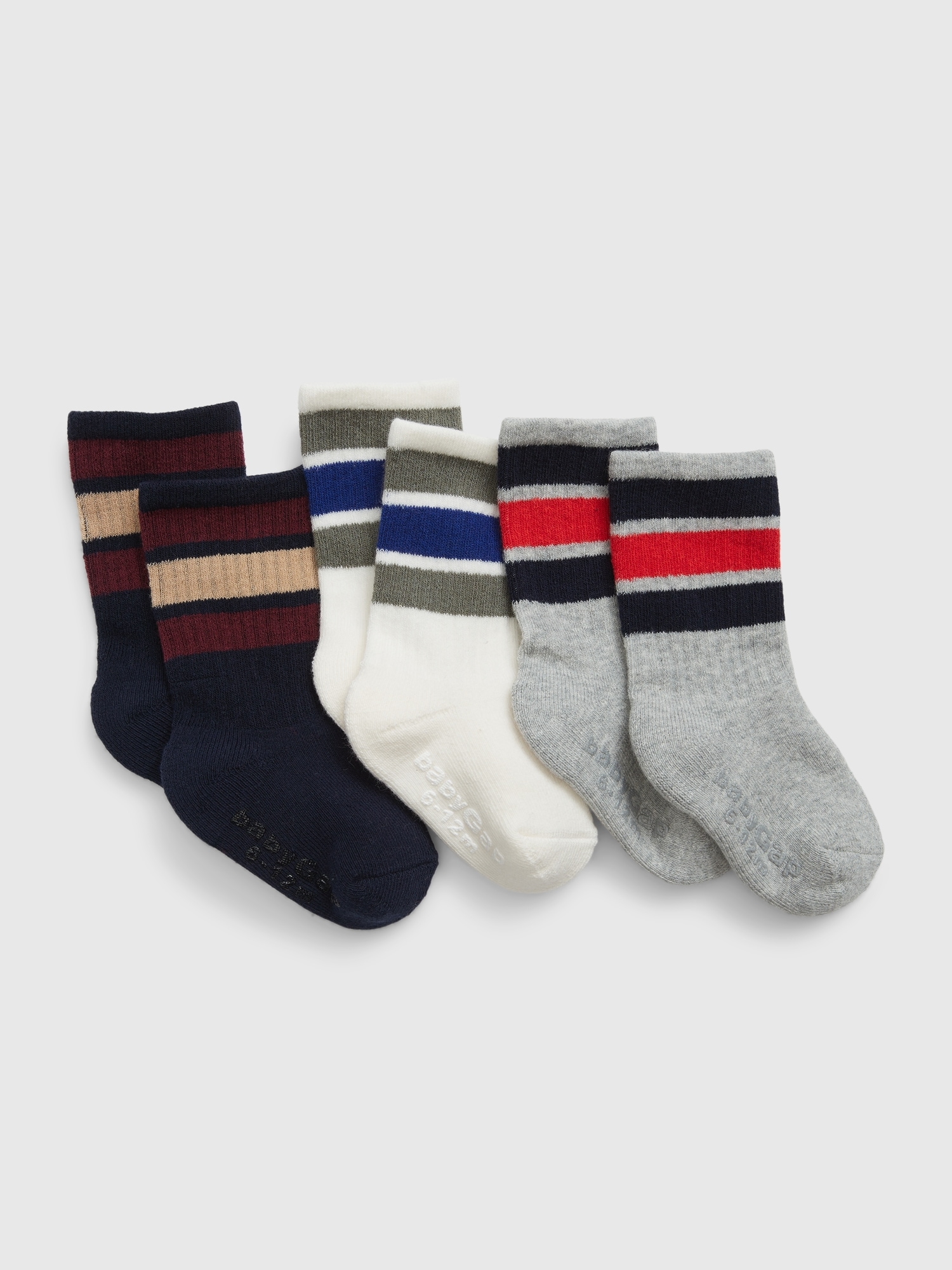 Gap Baby Cotton Stripe Crew Socks (3-Pack)