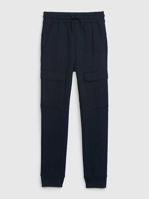 1 of 8 showing, with the color tapestry navy of product Kids Fit Tech Relaxed Cargo Joggers
