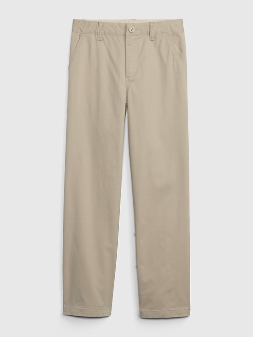 1 of 8 showing, with the color biege of product Kids Loose Uniform Khakis