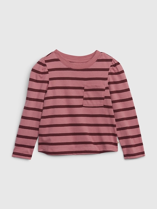 1 of 8 showing, with the color rosetta pink of product Baby & Toddler Organic Cotton Mix & Match Pocket T-Shirt