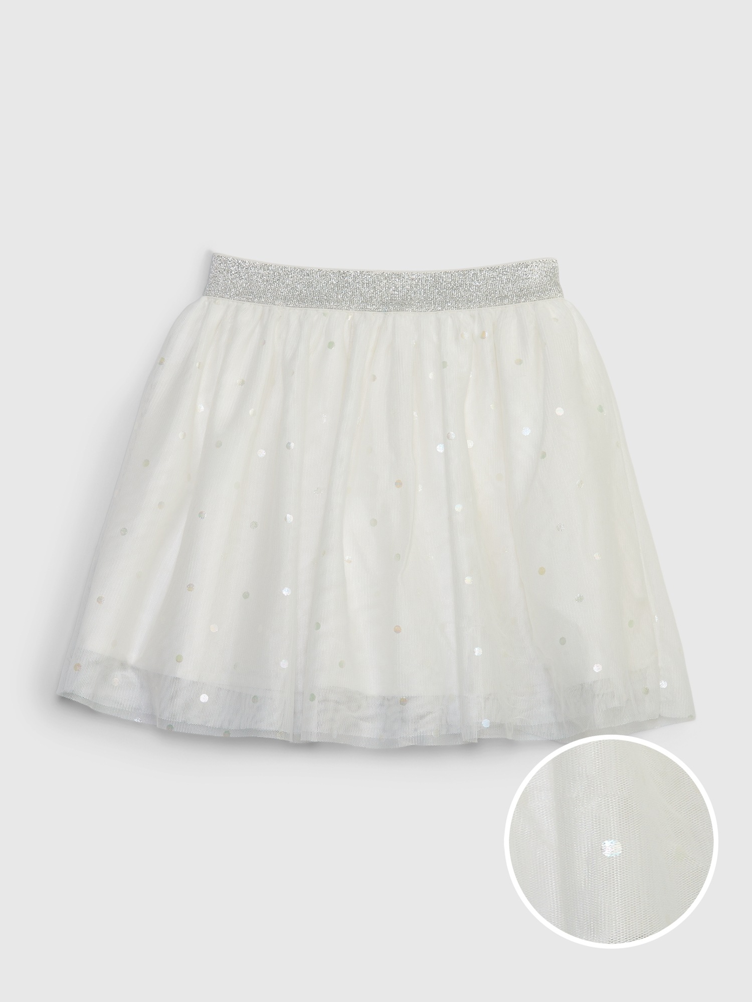 Gap Babies' Toddler Metallic Dot Tulle Skirt In Off White