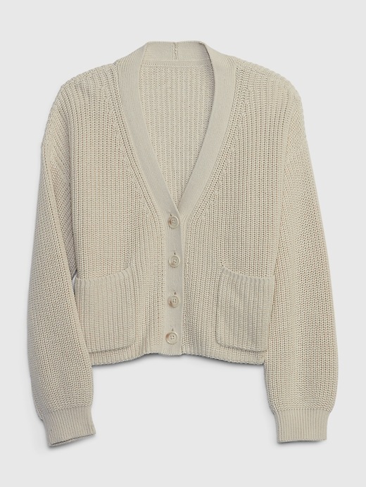 1 of 8 showing, with the color chino of product Kids Relaxed Cardigan
