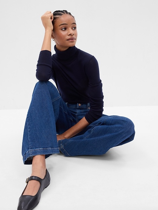 Image number 9 showing, Merino Wool Turtleneck Sweater