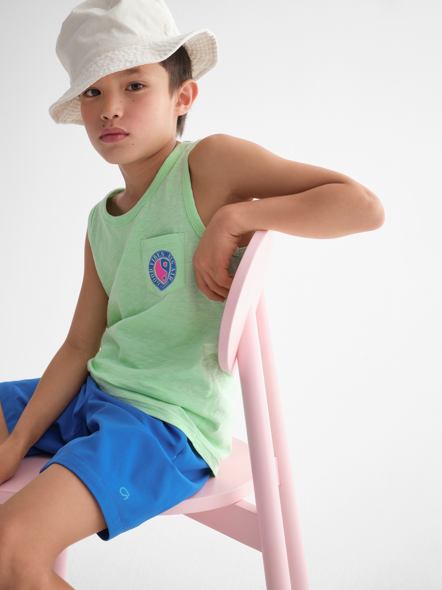 Gap Kids 100% Organic Cotton Graphic Tank Top green. 1 Gap Kids 100% Organic Cotton Graphic Tank Top green. 1