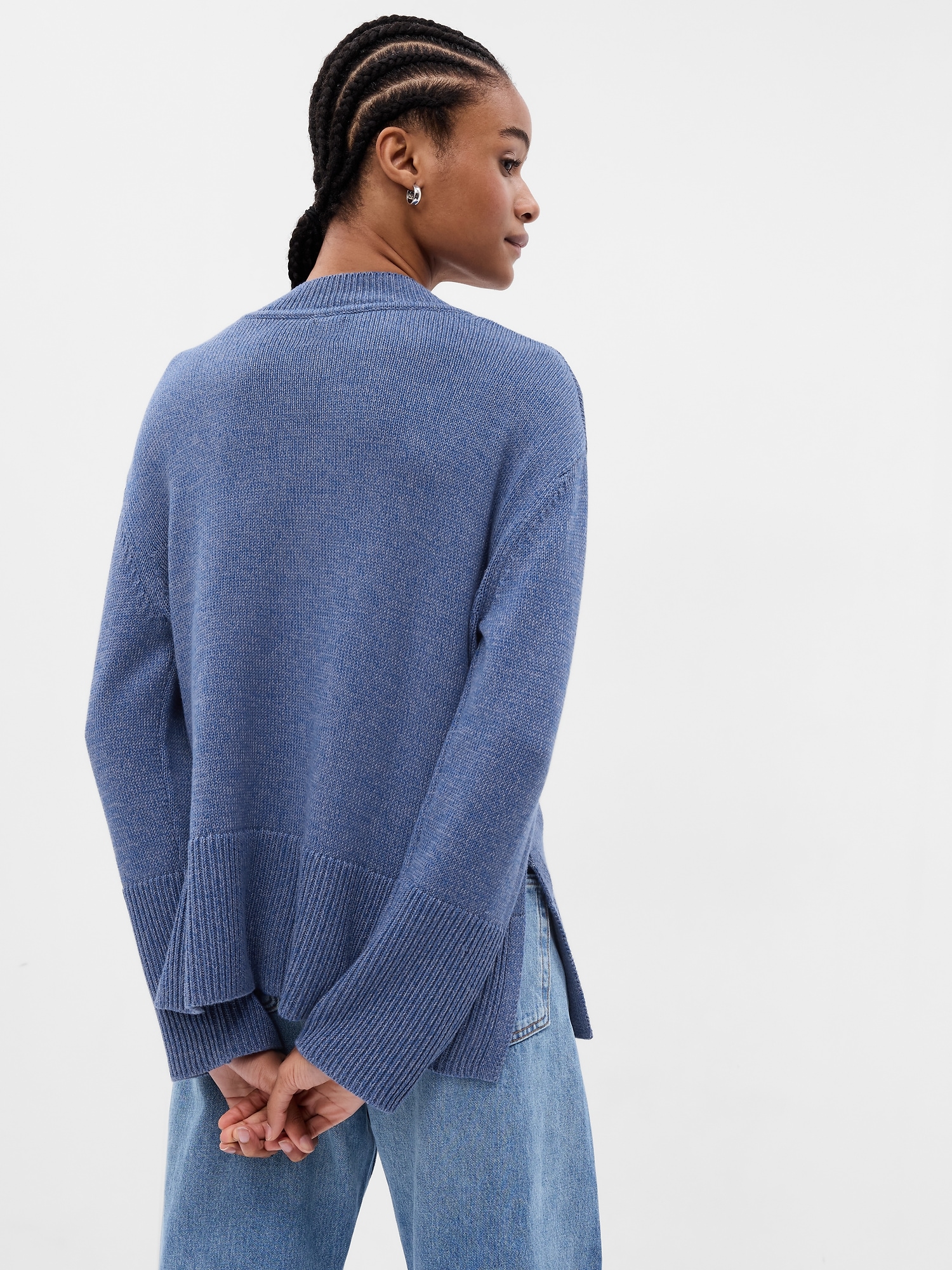 24/7 Split-Hem V-Neck Sweater | Gap
