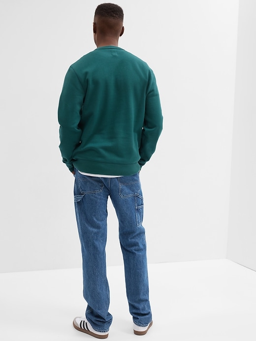 2 of 8 showing, with the color JUNE BUG 2 of product Gap Logo Fleece Crewneck Sweatshirt