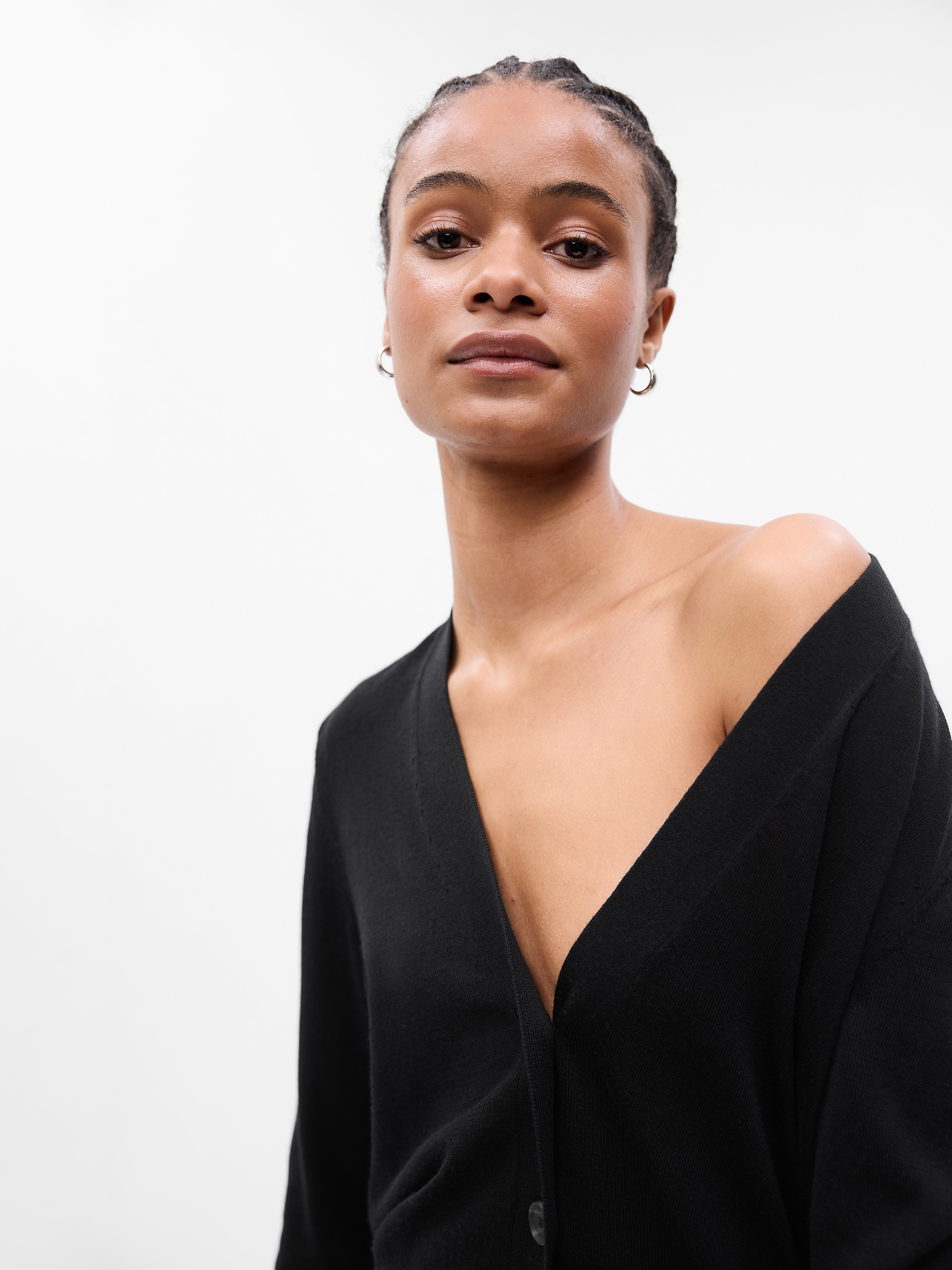 Merino wool long cardigan gap