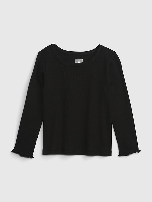 1 of 8 showing, with the color black of product Baby & Toddler Organic Cotton Mix & Match Rib T-Shirt
