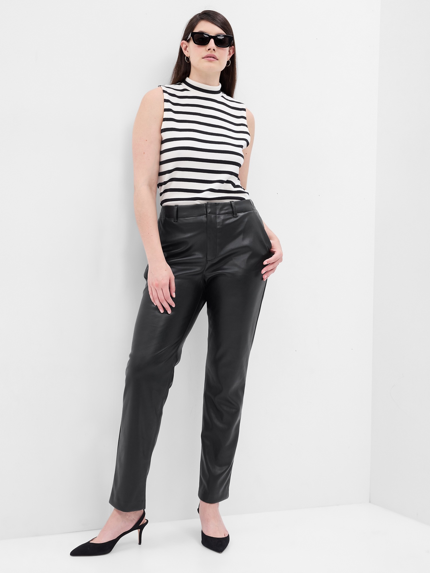Pleather trousers outlet