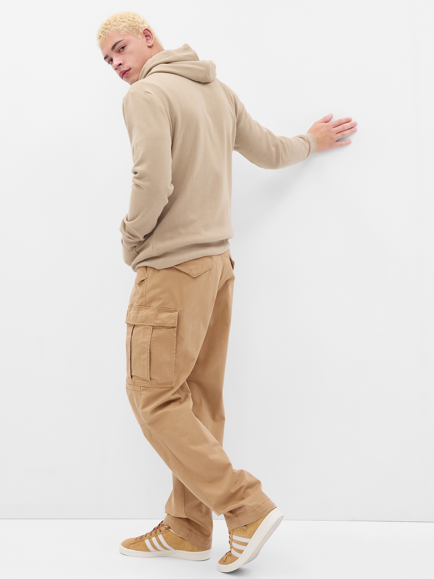 GAP Cargo trousers - black moss/khaki - Zalando