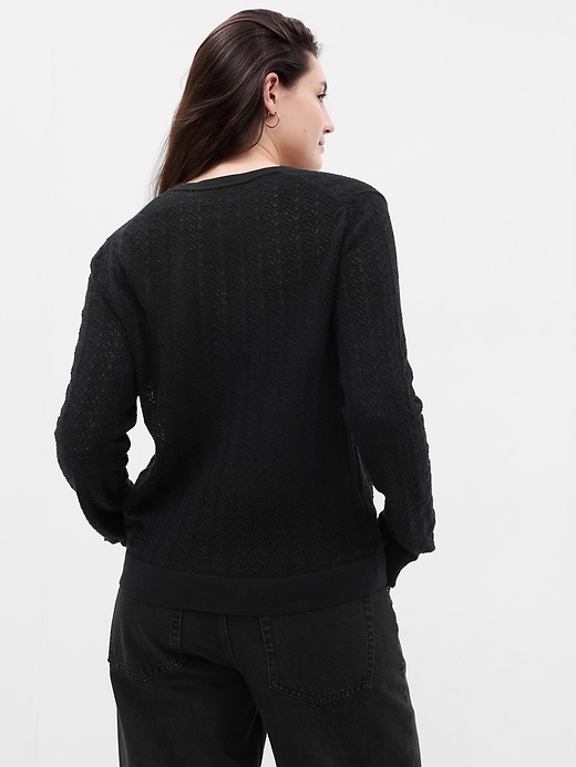 Image number 5 showing, Pointelle Cardigan