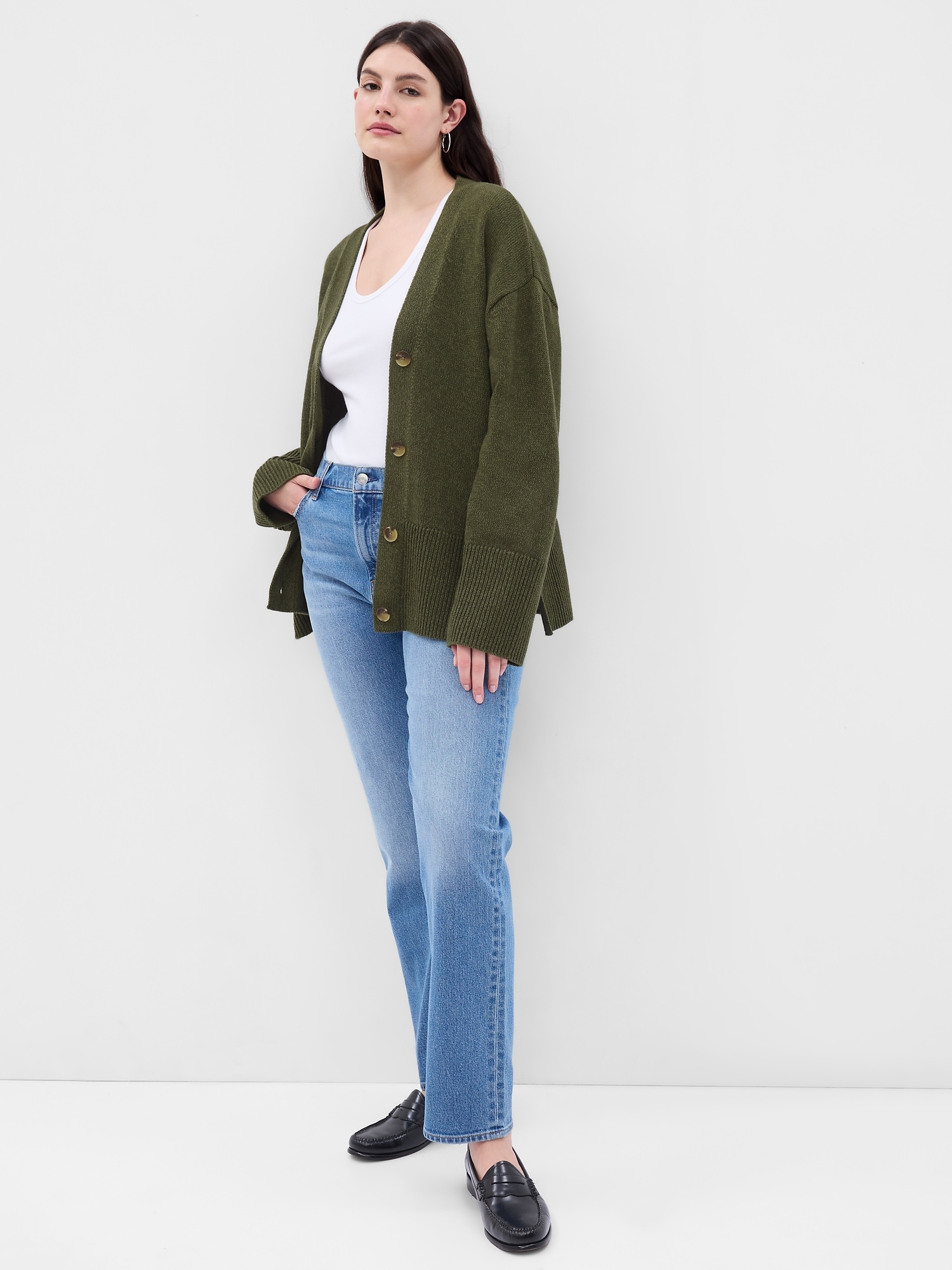 24/7 Split-Hem Cardigan | Gap